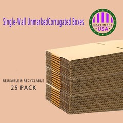 25PC Shipping Boxes 24X14X4″ Corrugated Cardboard Packing Moving Storage