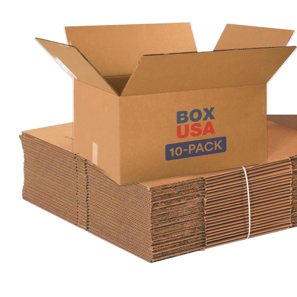 Shipping Boxes 24″L X 18″W X 12″H 10-Pack Large Double Walled Corrugated Boxes f