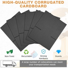 72 Pcs 6x4x4 Inch Black Corrugated Cardboard Shipping Mailer Boxes for Small Bus