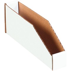 BBINMT212 Open Top Bin Boxes, 2″ x 12″ x 4 1/2″, Oyster White (Pack of 50)