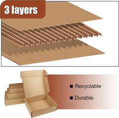 Shipping Boxes 8X6X2 Inches,25 Pack Medium Corrugated Cardboard Mailer Box for M