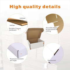 50 Pack 7X6X3” Small Shipping Boxes, Corrugated Cardboard Mailers for Business,