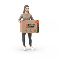 Medium Heavy Duty Ready Pack Moving, Shipping, Packing Box with Handles (25 Pack