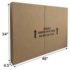 TV Moving Box Double Wall 72 in x 6 in x 40 in 1 Count 1 Pack