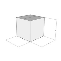 6x6x6 White Corrugated Shipping Boxes 32 ECT Single-Wall, 10/Pack