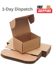 YOUNGKEE 10 Pack 6x4x3″ Small Corrugated Shipping Boxes Brown No Tape