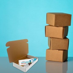 12x7x2 inches Shipping Boxes Set of 25, White Cardboard Box Kraft Corrugated …