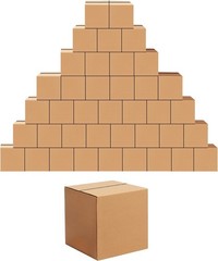 6x6x6 Inches Recyclable Cardboard Shipping Boxes – 40 Packs for Eco-Friendly Use