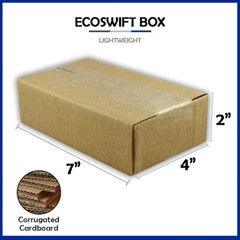 1-Box 7x4x2 “EcoSwift” Brand Cardboard Packing Mailing Shipping Corrugated
