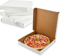 Extra Thin White Pizza Boxes – 12″ x 12″ x 1.9″ Pack of 10 – Lightweight and …