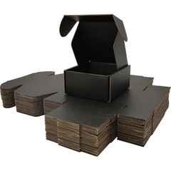 Small Black Shipping Boxes for Small Business Pack of 25-4x4x2 inches Cardboa…
