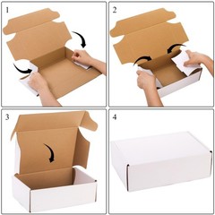 30 Pack Shipping Boxes for Small Business, 9 x 6 x 3 Inches White Small Cardb…