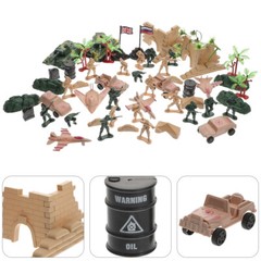 1 Set Mini Scene Model Toys Team Toy Soldier Figure Model Toys Soldier Toys