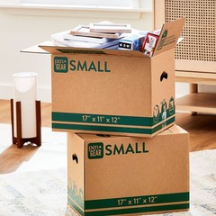 (10 Pack) Small Moving Boxes, 17 In. L X 11 In. W X 12 In. H, Kraft