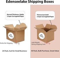 Brand New Shipping Boxes 9x6x3 Inches Brown Cardboard Pack of 40