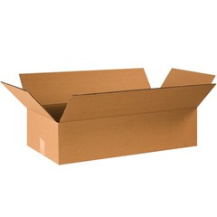 PARTNERS BRAND 24x12x6 Flat Corrugated Boxes, Flat, 24L x 12W x 6H, Pack of 2…