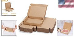 Brand New 7x5x1 Inch Shipping Boxes Bulk 25 Pack Brown, Cardboard, Tuck Top