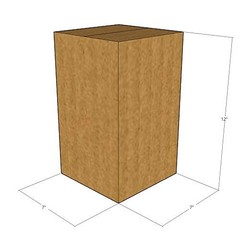 20 7x7x12 Kraft Brown Corrugated Shipping Boxes 32 ECT Single-Wall New