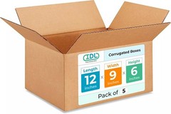 New Medium Moving & Shipping Box – 12x9x6 Inches, 5-Pack, Extra Strength 200 …