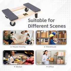 MaxWorks 50856 1320 lbs. Capacity 18 in. x 12 in. Hardwood Furniture Moving D…