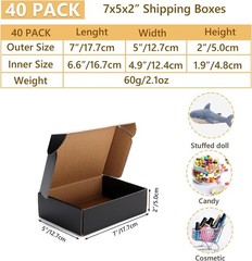 Brand New Shipping Boxes 7x5x2 Black