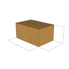 5 12x8x6 Kraft Brown Corrugated Shipping Boxes 32 ECT Single-Wall New