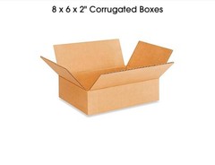 8 x 6 x 2 Corrugated Packing/Shipping Boxes 100 PCS – Free shipping