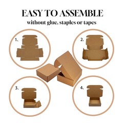 Shipping Boxes 8x5x2 inch 50 Pack,Brown Corrugated Boxes Mailer Packaging for…