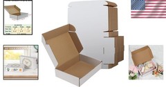 9x6x2 White Corrugated Shipping Boxes – Set of 50