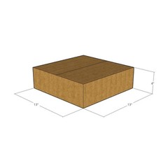 10 13x13x4 Kraft Brown Corrugated Shipping Boxes 32 ECT Single-Wall New