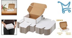 Shipping Boxes 8x6x2 Inch Pack of 25 Cardboard Mailer Tuck Top for Small Busi…