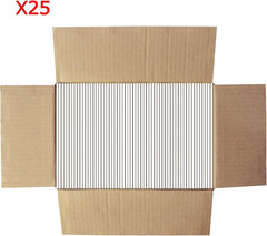 6X4X3 Inches Shipping Boxes Set of 25, White Small Corrugated Cardboard
