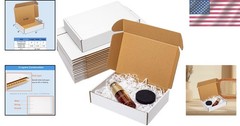 Lightweight yet Sturdy 60 Pack White Mailing Boxes 9x6x2