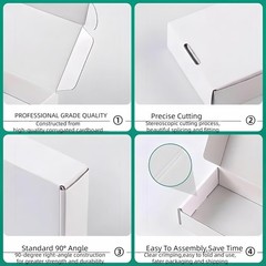 6x6x2 inch Small White Mailers Boxes Packaging Shipping Boxes Set of 10