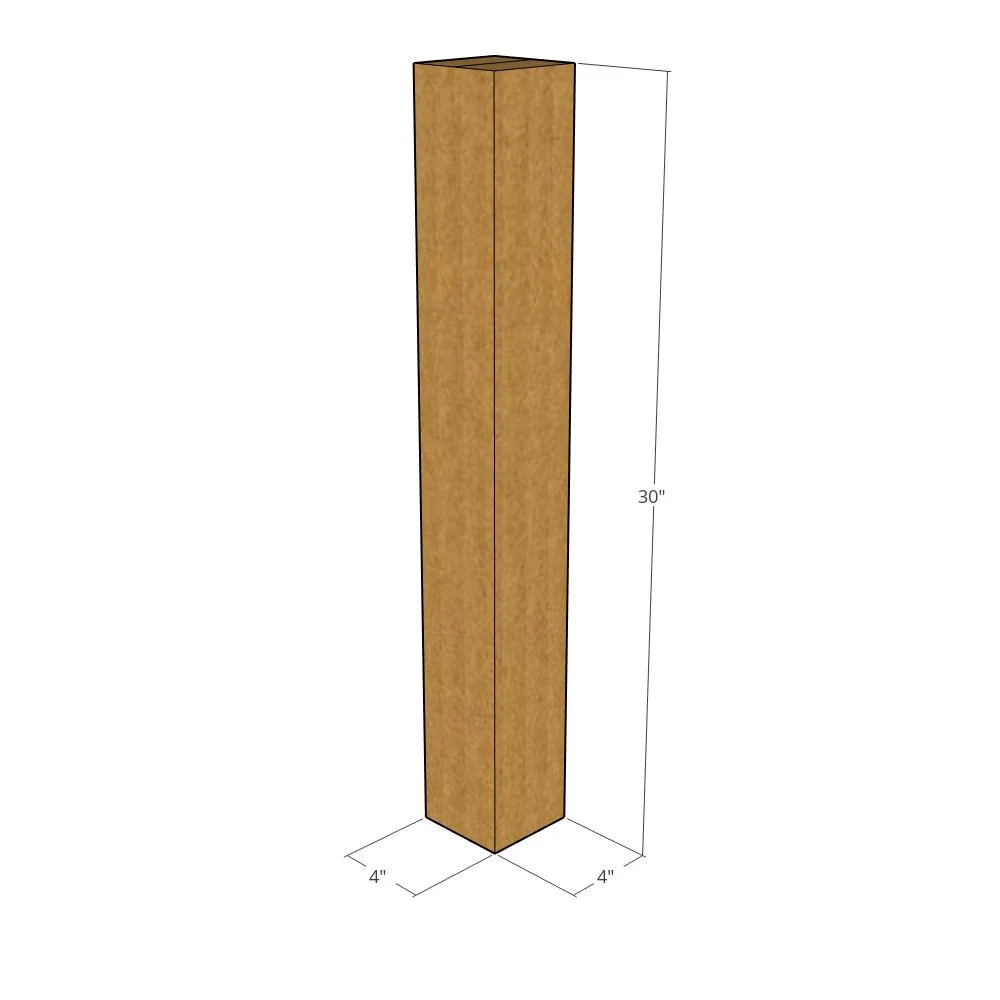 10 4x4x30 Kraft Brown Corrugated Shipping Boxes 32 ECT Single-Wall New