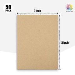50 Pack 9×12 Inch Corrugated Cardboard Sheets Flat Inserts for Packing DIY