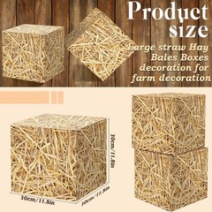 Unbranded Hay Bales Paper Boxes–6 Count