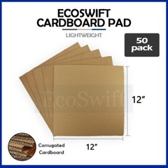50 12 x 12 EcoSwift Corrugated Cardboard Pads Inserts Sheet 32 ECT 1/8″ Thick