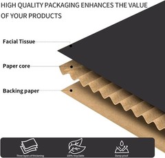 Set of 10 Black Corrugated Shipping Boxes, 12″x9″x4″ with Strong Load-Bearing