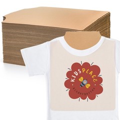 50 Cardboard Shirt Forms 16×13 Inch Inserts for Display & DIY Crafts, Corrugated