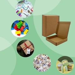 6x5x1 inch Small Shipping Boxes 50 Pack, Brown Kraft Corrugated Cardboard Mai…