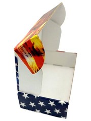 American Flag Patriotic USA Corrugated Shipping, Storage, Retail Boxes 7x4x2 Box