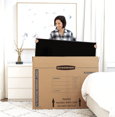 Bankers Box Large TV Mirror Moving Boxes 4 Pack 48x33x4 Set 4