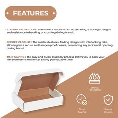 15 1/8 x 11 1/8 x 4″ White Deluxe Literature Mailers ECT-32B 50/Case