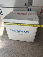 NEW THERMOSAFE Insulated Shipper Container Styrofoam COOLER 8X6X9 inside