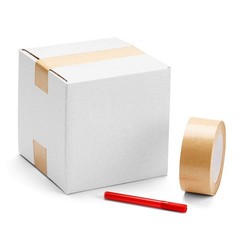 Calenzana 5x5x5 Inches Shipping Boxes Set of 25, White Corrugated Cardboard B…