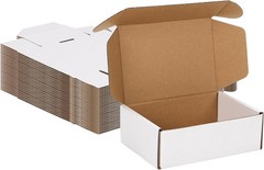 Pack of 50 Small Shipping Boxes 6x4x2 Inches White for Lightweight Items