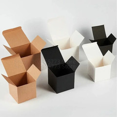 20/50Pcs Square Folding Kraft Paper Box Black White Cardboard Box for Packaging