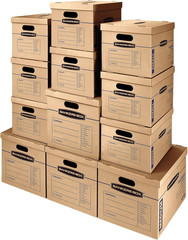 Classic Moving Box Kit – 12 Pack with Lids, Reinforced Handles, No Tape Needed