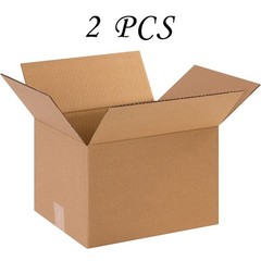 2 large corrugated cardboard shipping boxes (20x16x16 in) for mailing/storage.
